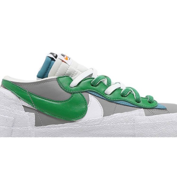 Nike x Sacai Blazer Low in Medium Grey/Classic Green - Picture 2 of 7